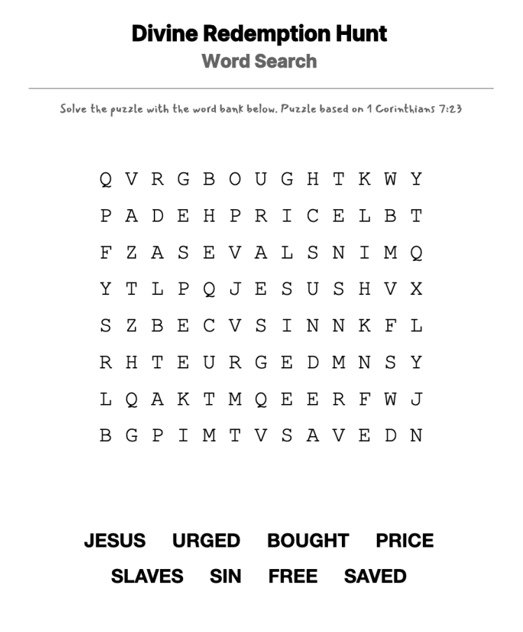 Remembrance Day word-search